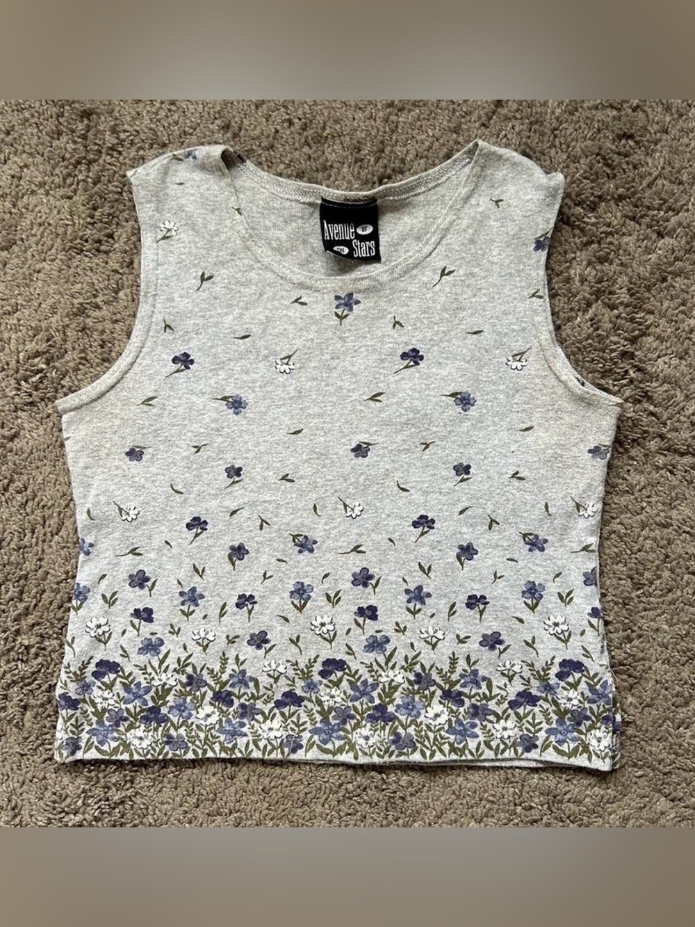 Vintage Floral Sleeveless Tank